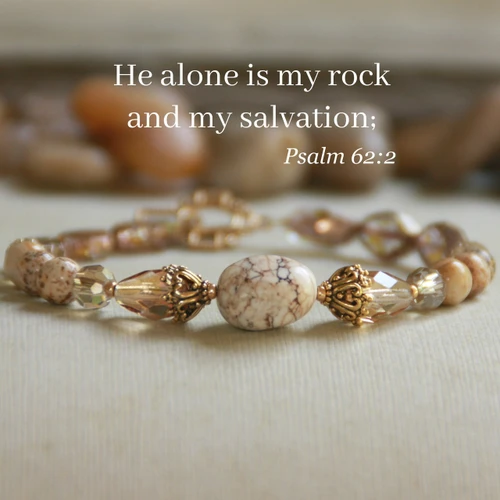 IN-561  You alone are My Rock Bracelet