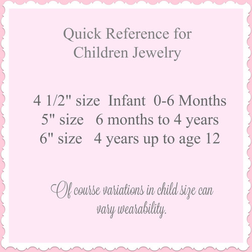 Sizing Chart for Childrens Jewelry