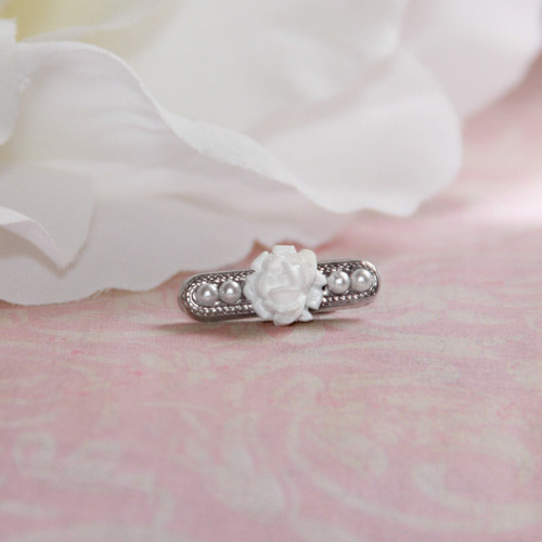 CJ-401  Baby Barpin with sweet Rose and Pearls