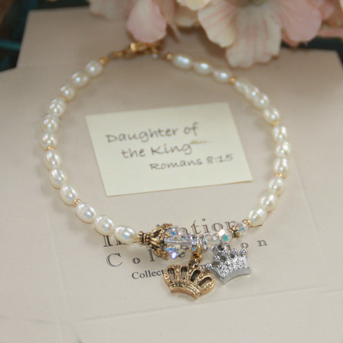 IN-747 Daughter of the King Freswater Pearl (favorite) Bracelet