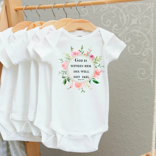 00-30  God is Within Her Onesie 6-12 Months (no crystals)