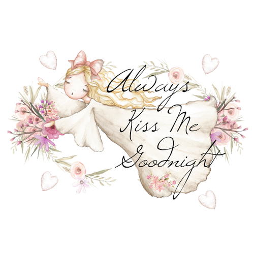 00-50CR  Always Kiss Me Goodnight  6-12 Months Onesie (with crystals)