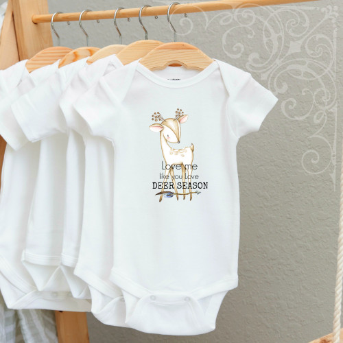 00-59  Love Me like Deer Season Boy 3-6 Months Onesie 