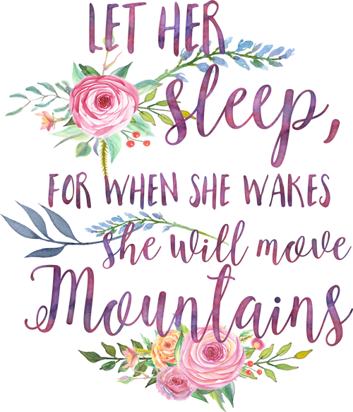 00-24  Let Her Sleep Onesie 6-12 Months (no crystals)