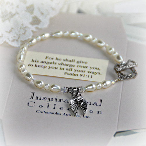 IN-119 Angel Wings Message Bracelet
