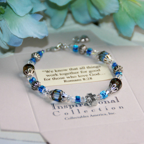 IN-130 Blue...We know that all things work together Bracelet