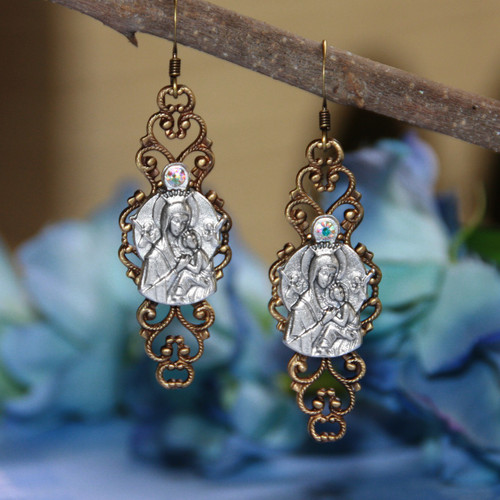 IN-50  Our Lady of Fatima Beautiful Earrings