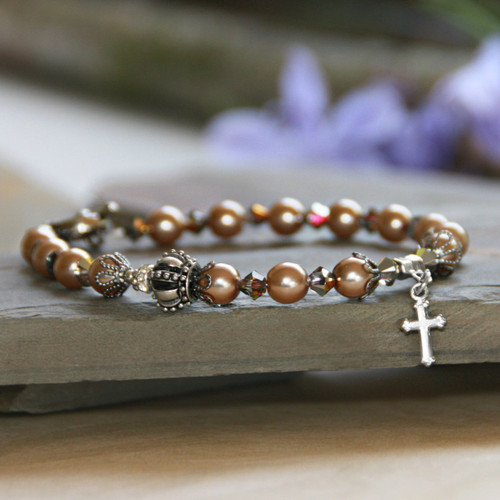 IN-369  Crown of Glory Pearl Bracelet