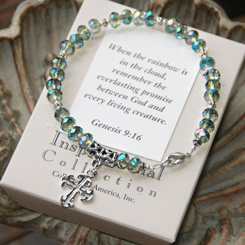 IN-379  Oh so Pretty...  Genesis 9:16 Rainbow Bracelet...