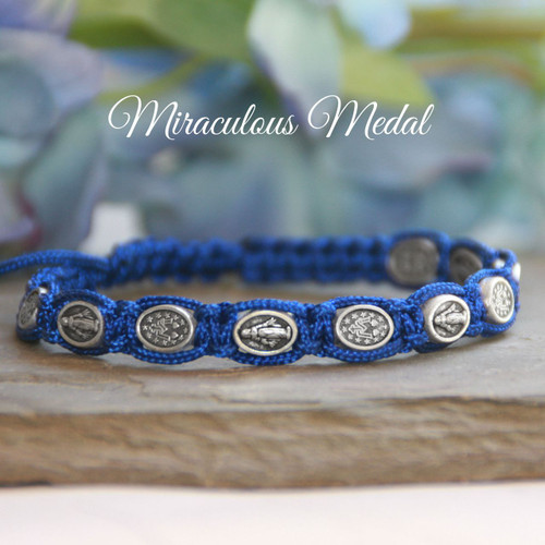 IN-167  Miraculous Medat Corded Bracelet with Message Card and Organza bag