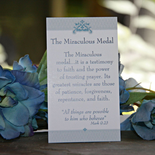 IN-167  Miraculous Medat Corded Bracelet with Message Card and Organza bag