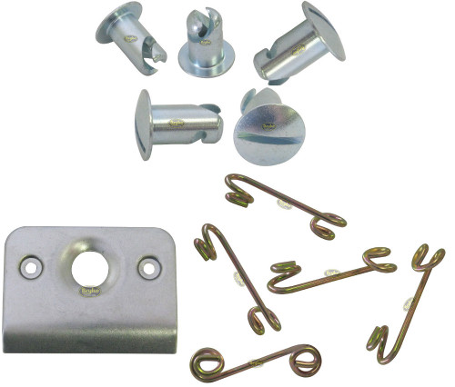 Aluminum Quarter Turn Button, Springs, Back Plates