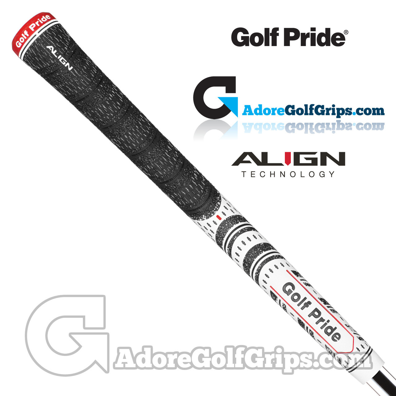 Golf Pride New Decade Multi Compound Align Midsize Grips White