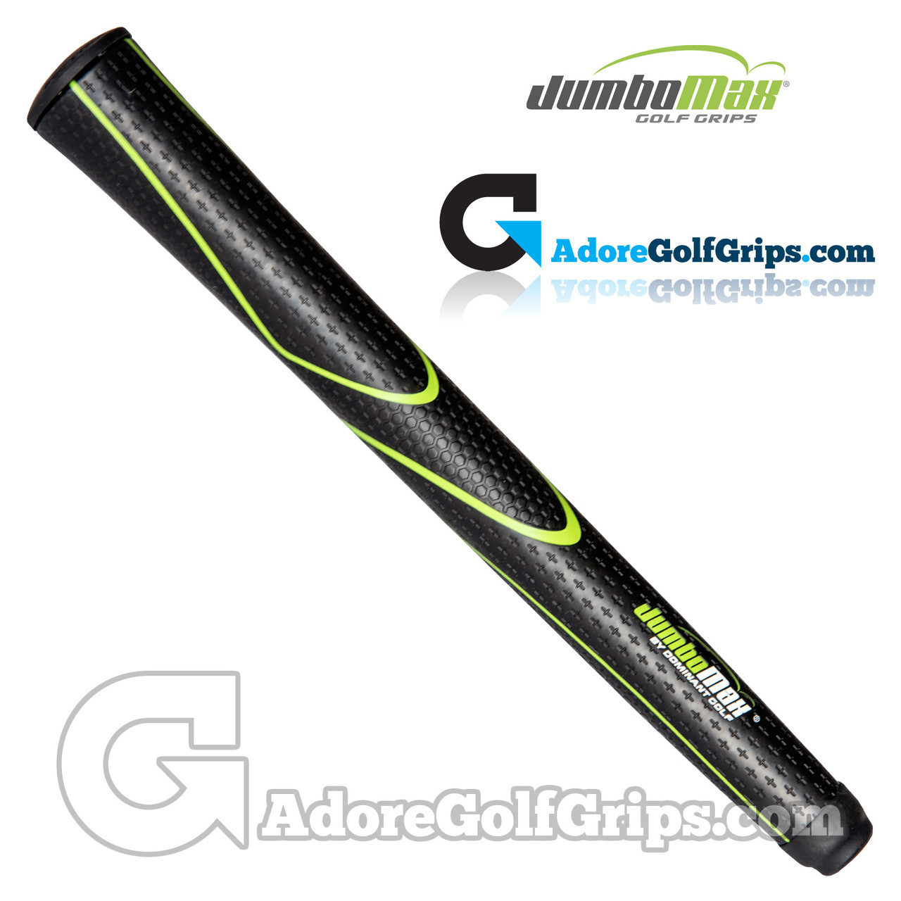 JumboMax Tour Series Giant (MEDIUM +5/16") Grips Black / Lime Green
