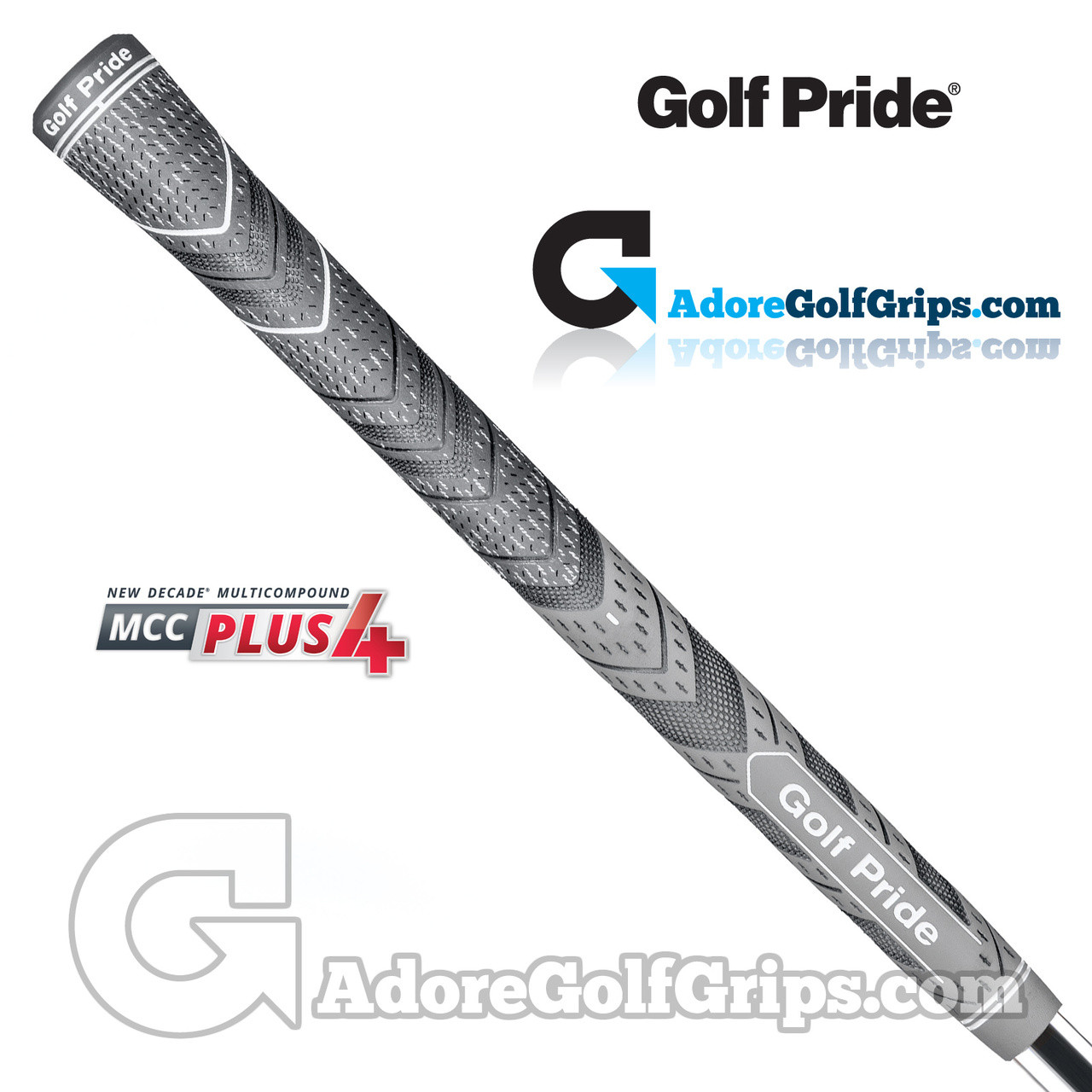 Golf Pride New Decade Multi Compound MCC Plus 4 Undersize / Ladies Grips Black / Grey