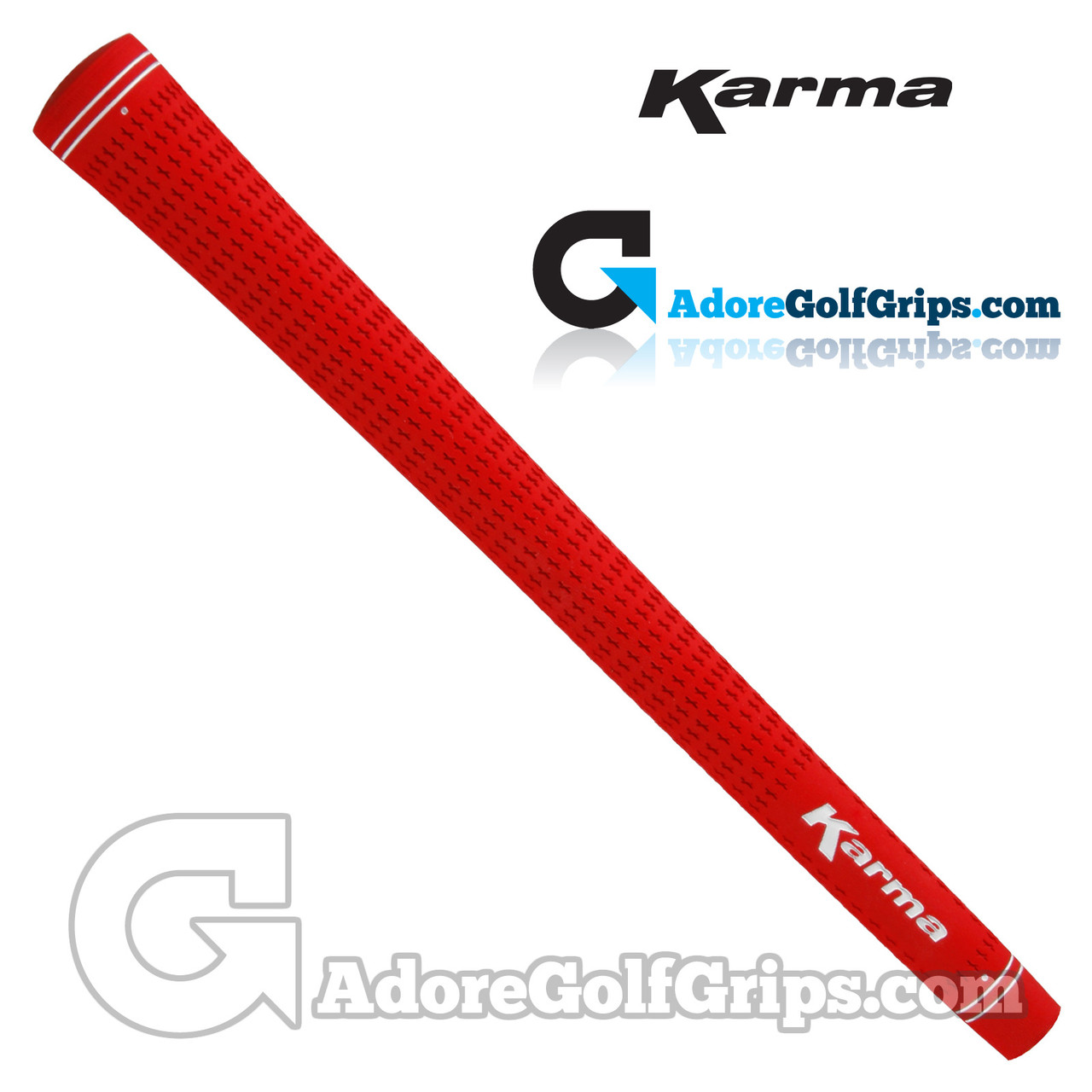 Karma Velour Standard Grips - Red
