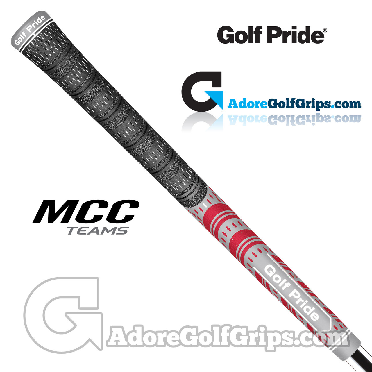 Golf Pride New Decade Multi Compound MCC Teams Grips - Black / Grey / Red