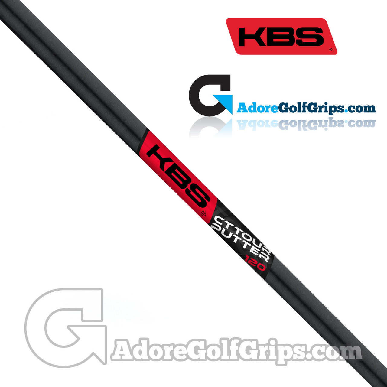 KBS CT Tour Single Bend Stepless Putter Shaft (124g) - Brushed