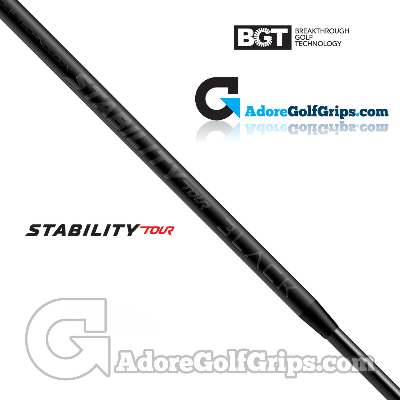 BGT Stability Tour Black Putter Shaft (110g) - Carbon Fibre / Black