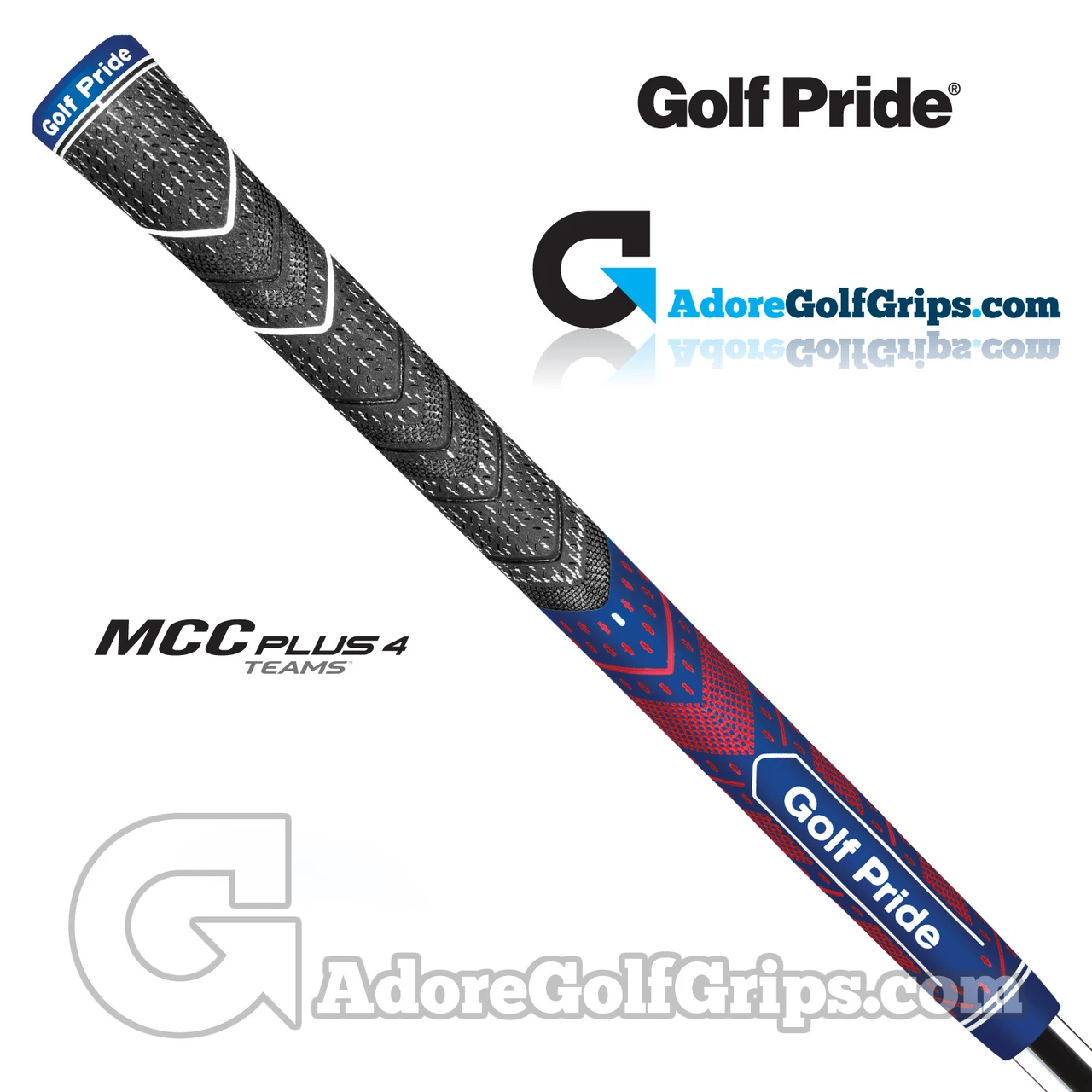 Golf Pride MCC Plus 4 Teams Grips Black / Navy / Red