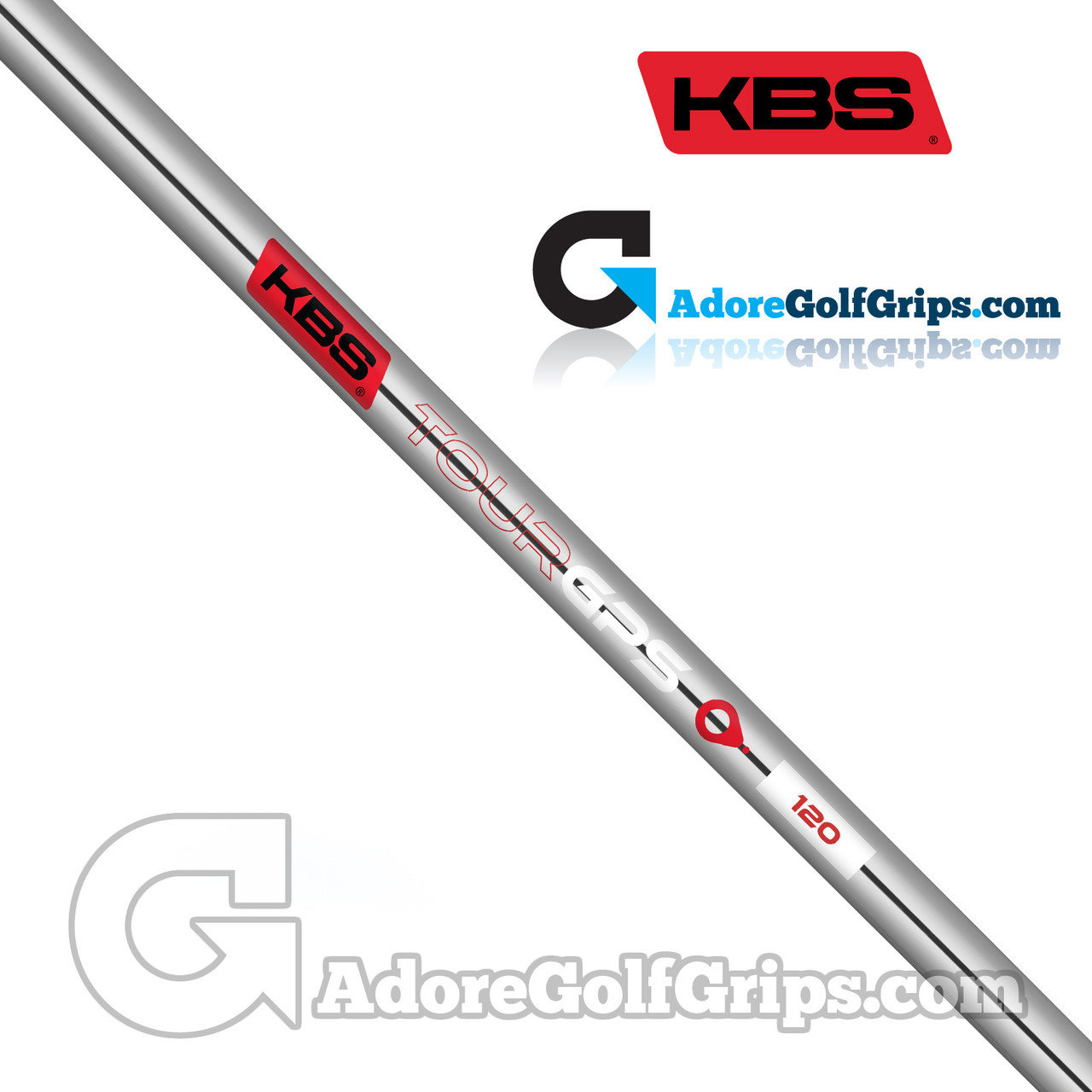 KBS GPS Graphite Straight Stepless Putter Shaft (124g) - Chrome Gloss