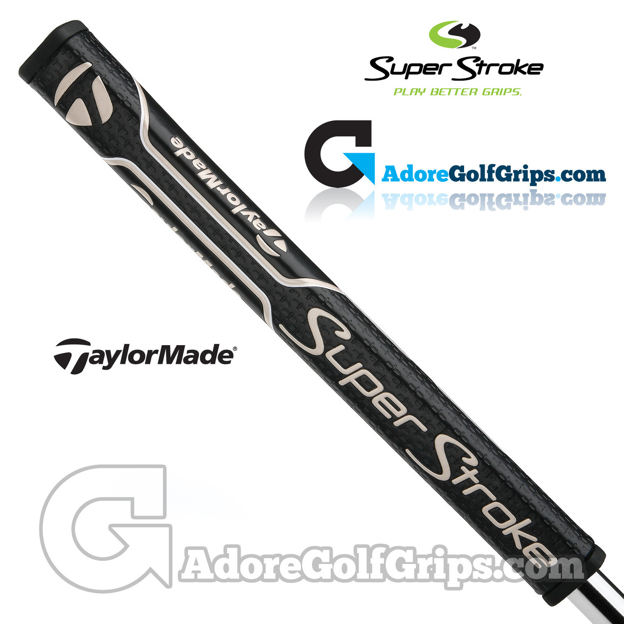 SuperStroke TaylorMade Pistol GTR 1.0 Putter Grip - Black / Gold