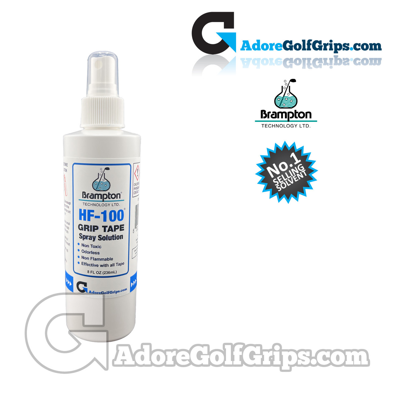 Brampton Premium HF100 Golf Grip Tape Solvent / Activator 8oz (236ml Approx Enough To ReGrip