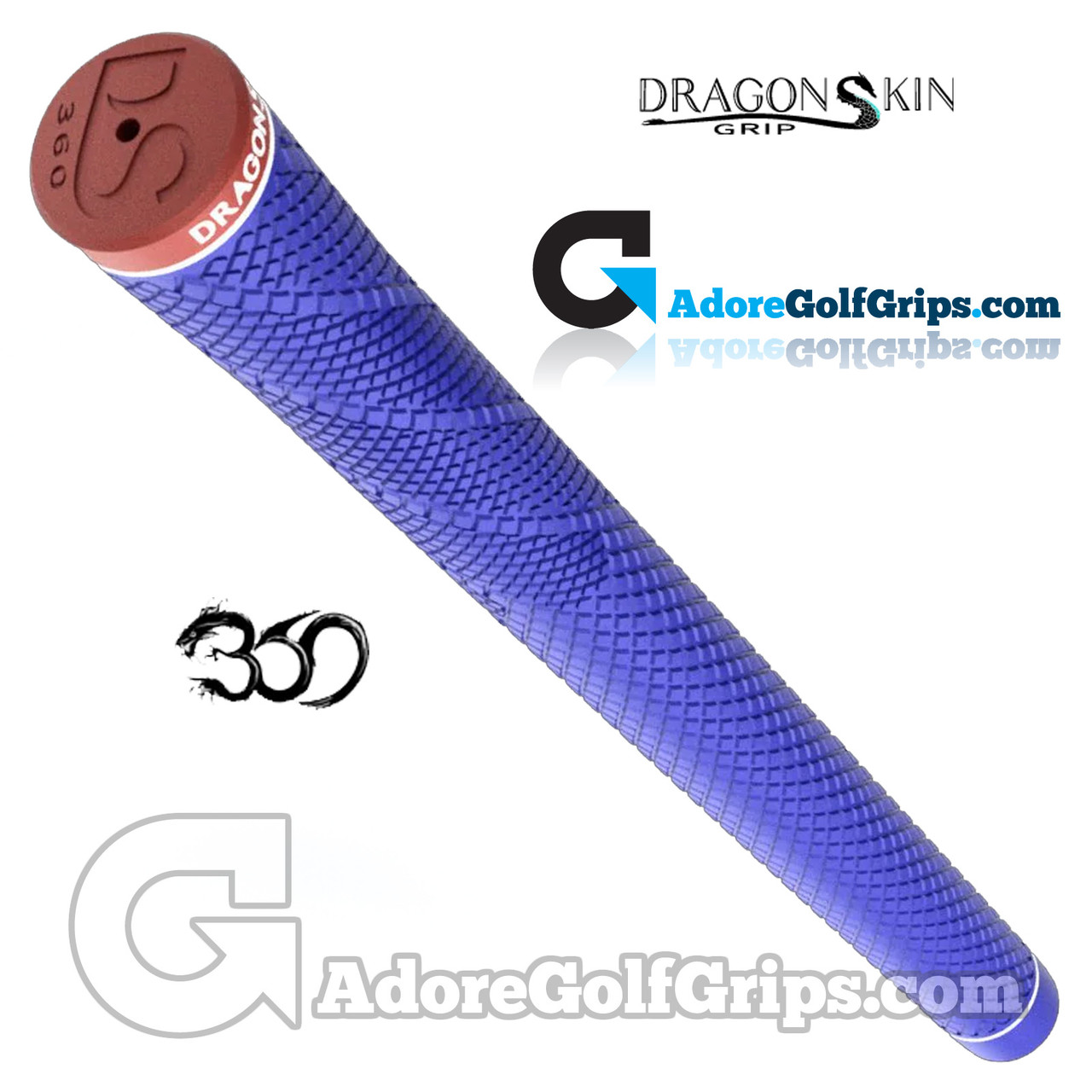 Dragon Skin Fire 360 Grips - Navy / Red