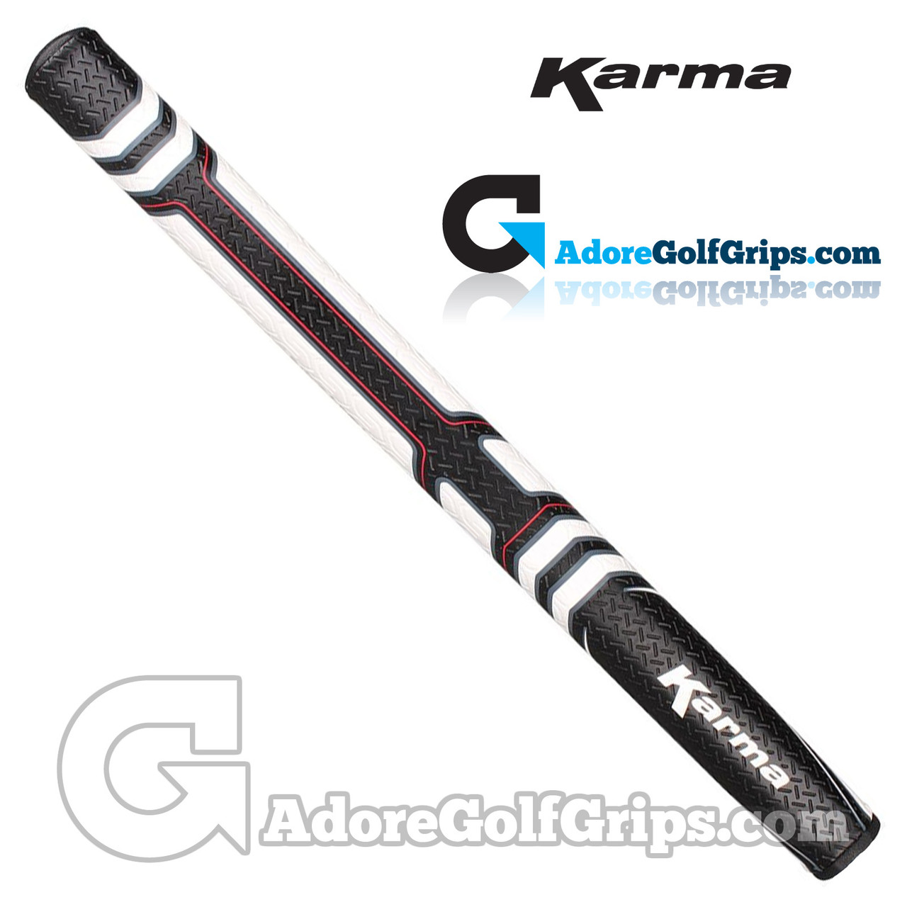 Karma Big Softy 1.3 16 Inch Long Putter Grip - Black / White