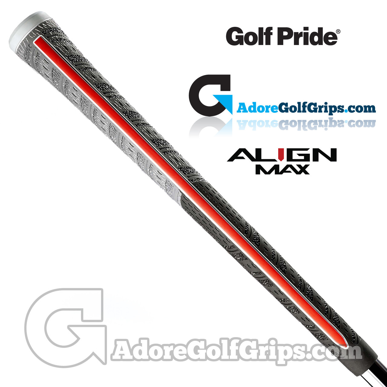 Golf Pride MCC Align Max Midsize Grips - Grey / Black / Red