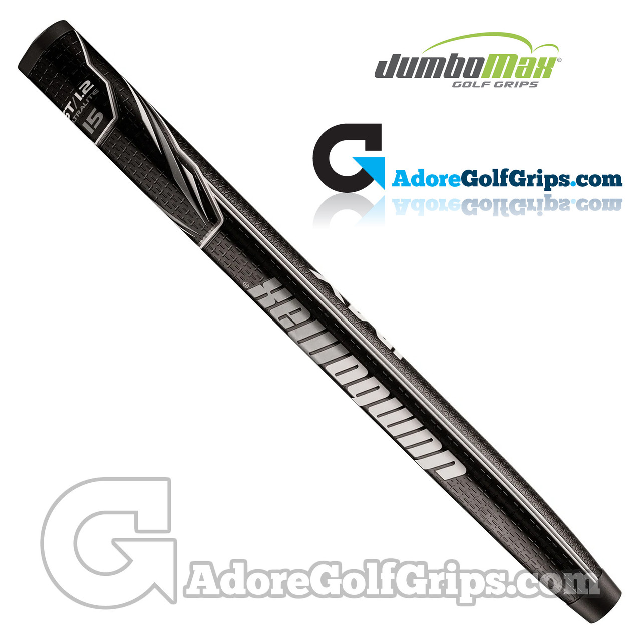 JumboMax ST/1.2 15 Inch Long Counterbalance Putter Grip - Black