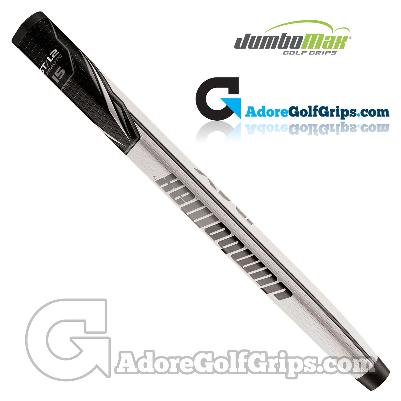 JumboMax ST/1.2 15 Inch Long Counterbalance Putter Grip - White