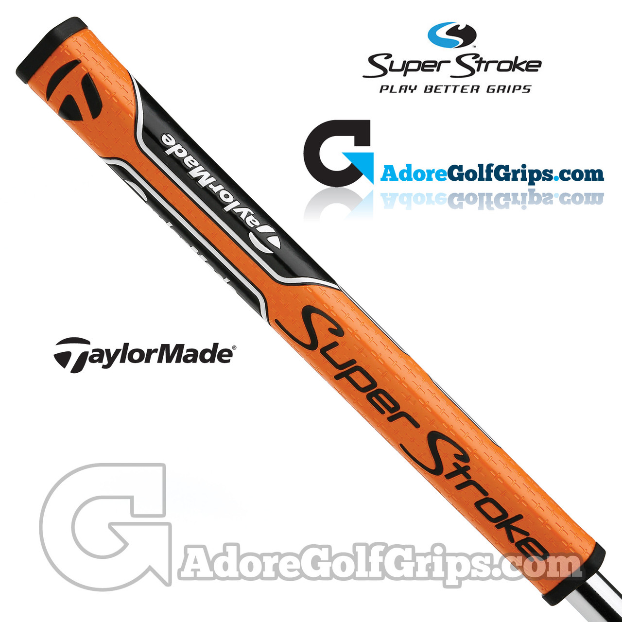 SuperStroke TaylorMade Pistol GTR 1.0 Putter Grip - Orange / Black