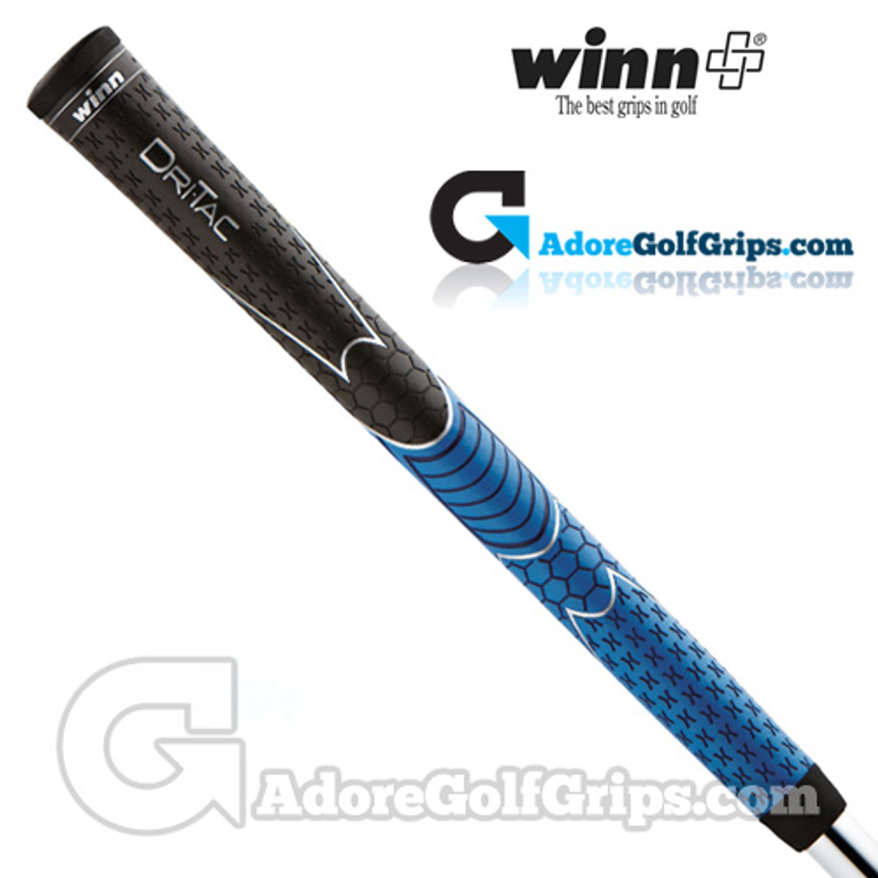 Dri-Tac Midsize Black / Blue Designed by Winn - The Best Grips in Fishing