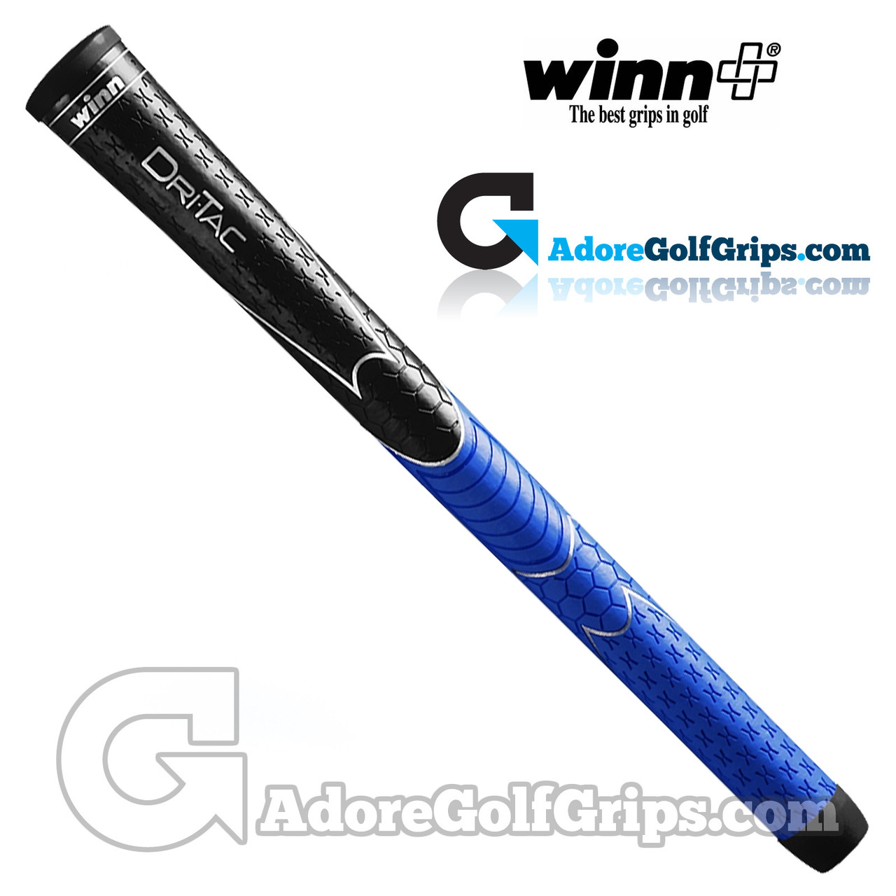 Winn Dri-Tac Midsize Soft Feel Grips - Black / Blue
