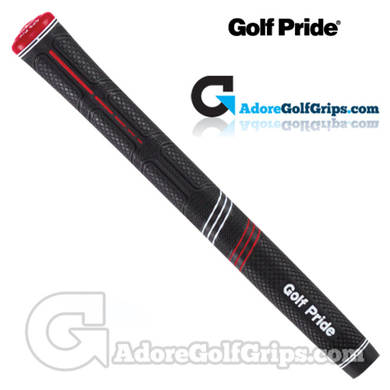 Golf Pride CP2 Pro Jumbo Grips - Black / Red - AdoreGolfGrips.com