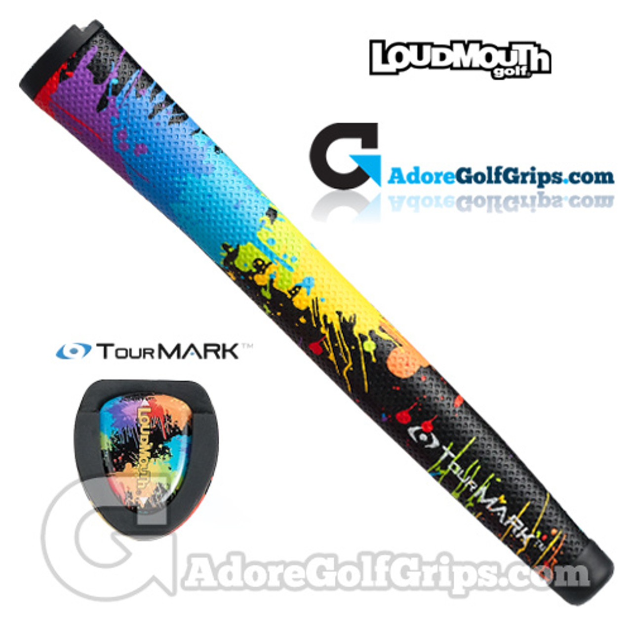 TourMARK Loudmouth Paintballz Jumbo Pistol Putter Grip - Blue / Green /  Yellow / Orange