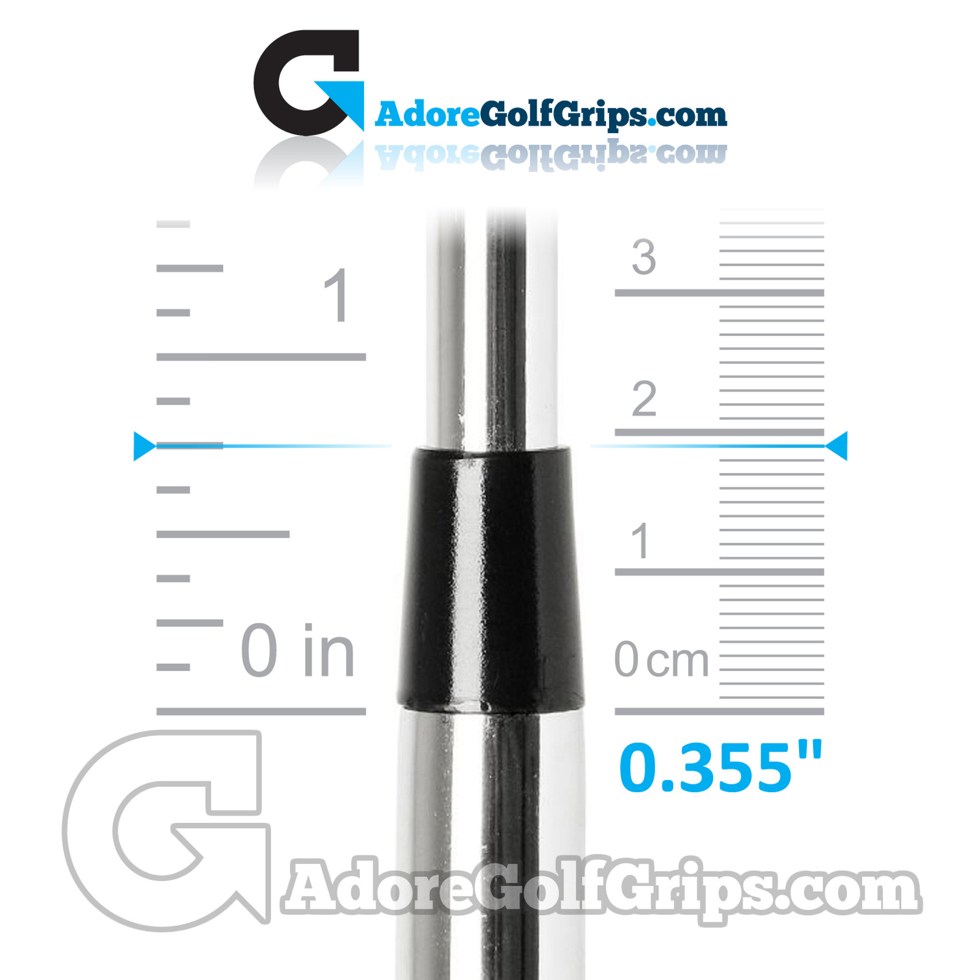 Iron Ferrules Taper Tip 0.355" (19.00mm Length) Black (12 Pack)