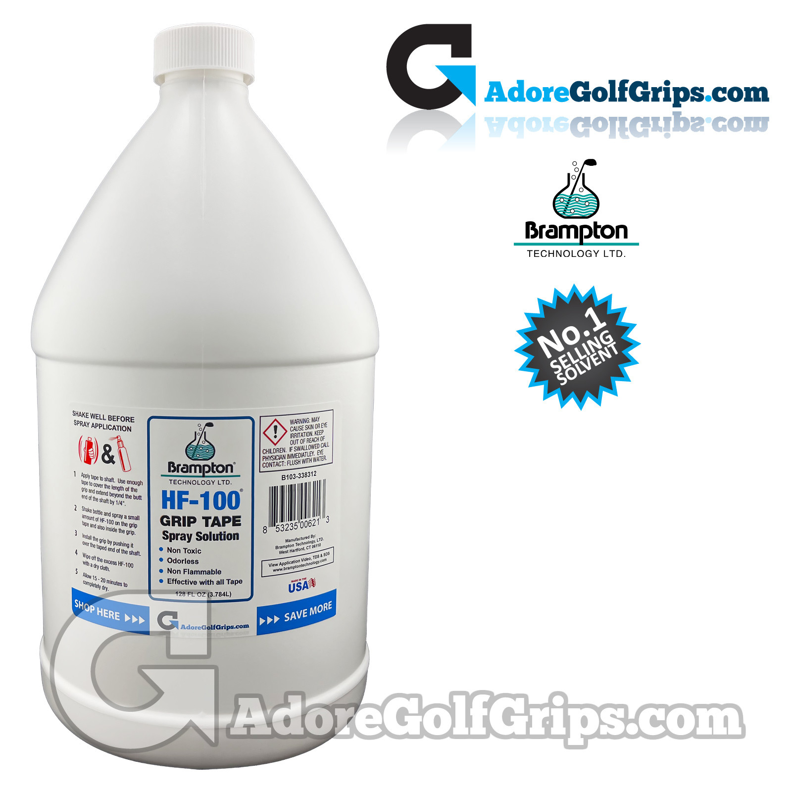 Brampton Premium HF100 Golf Grip Tape Solvent / Activator Gallon