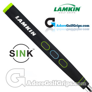 Lamkin Sink Rounded 11 Inch Jumbo Pistol Putter Grip - Black / Green / Blue Lamkin Sink Rounded 11 Inch Jumbo Pistol Putter Grip - Black / Green / Blue