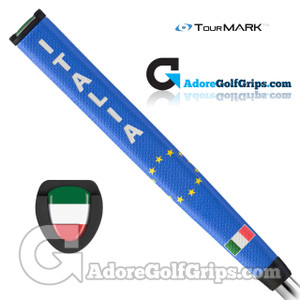TourMARK Italy Jumbo Pistol Putter Grip - Blue / White TourMARK Italy Jumbo Pistol Putter Grip - Blue / White