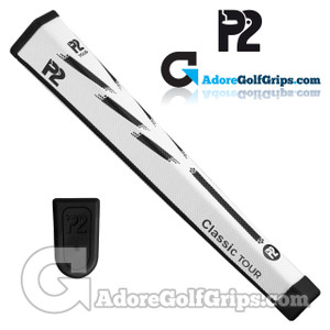 P2 Classic TOUR Jumbo Putter Grip - White / Black P2 Classic TOUR Jumbo Putter Grip - White / Black