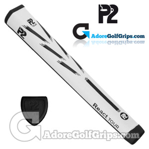 P2 React TOUR Jumbo Putter Grip - White / Black P2 React TOUR Jumbo Putter Grip - White / Black