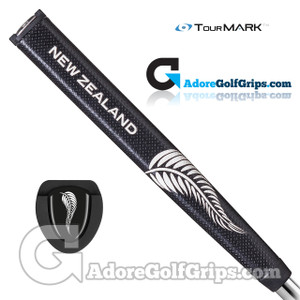 TourMARK New Zealand Jumbo Pistol Putter Grip - Black / White TourMARK New Zealand Jumbo Pistol Putter Grip - Black / White