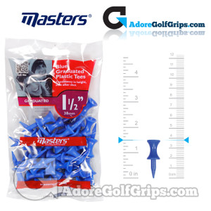 Masters Golf Graduated Plastic Tees - 1 1/2 Inch (38mm) - Blue (30 Pack) Masters Golf Graduated Plastic Tees - 1 1/2 Inch (38mm) - Blue (30 Pack)