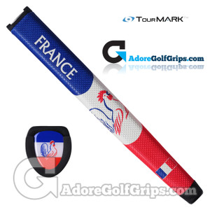 TourMARK France Jumbo Pistol Putter Grip - Blue / White / Red TourMARK France Jumbo Pistol Putter Grip - Blue / White / Red