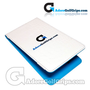 AdoreGolfGrips.com Yardage Chart / Scorecard Holder - White / Blue AdoreGolfGrips.com Yardage Chart / Scorecard Holder - White / Blue