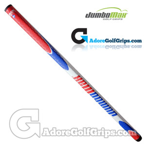 JumboMax JMX 21 Inch Long / Arm Lock Putter Grip - White / Red / Blue JumboMax JMX 21 Inch Long / Arm Lock Putter Grip - White / Red / Blue