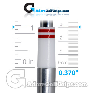 Iron Ferrules Custom Ring 0.370" (30.50mm Length) - White / Red (12 Pack)