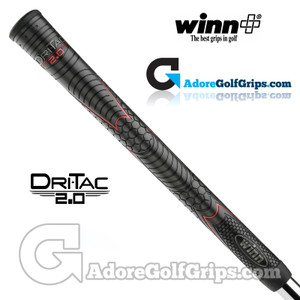 Winn Dri-Tac 2.0 Standard Grips - Jet Black / Red Winn Dri-Tac 2.0 Standard Grips - Jet Black / Red